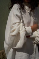 BUTTERFLY LINEN SHIRT WITH HAND-SEWN DETAILS