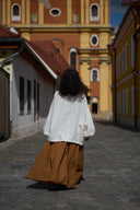 BUTTERFLY LINEN SHIRT WITH HAND-SEWN DETAILS