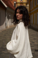 BUTTERFLY LINEN SHIRT WITH HAND-SEWN DETAILS