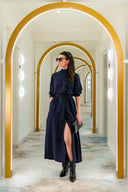 Winter Sea Cape Silk Dress